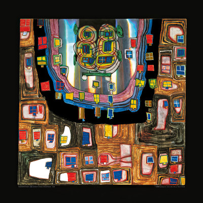 El nacimiento de un automóvil de Friedensreich Hundertwasser
